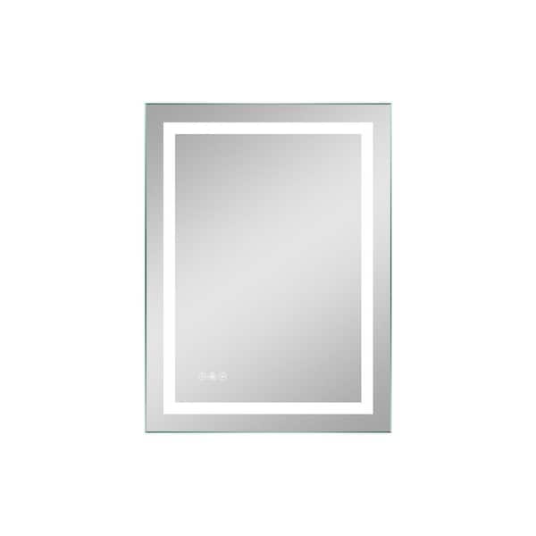 Unbranded 24 in. W x 36 in. H Rectangular Frameless LED Wall Mount Anti-Fog Dimmable Modern Decorative Bathroom Vanity Mirror