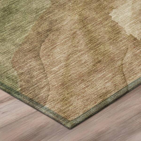 Chantille Machine Washable Indoor/Outdoor Abstract ACN3026 Olive 10 ft. x 14 ft. Area Rug