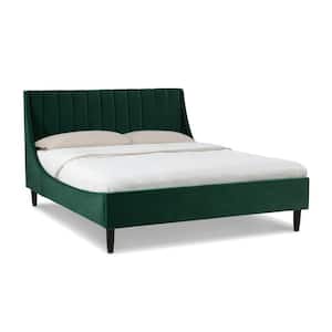 Aspen Upholstered Evergreen Queen Bed