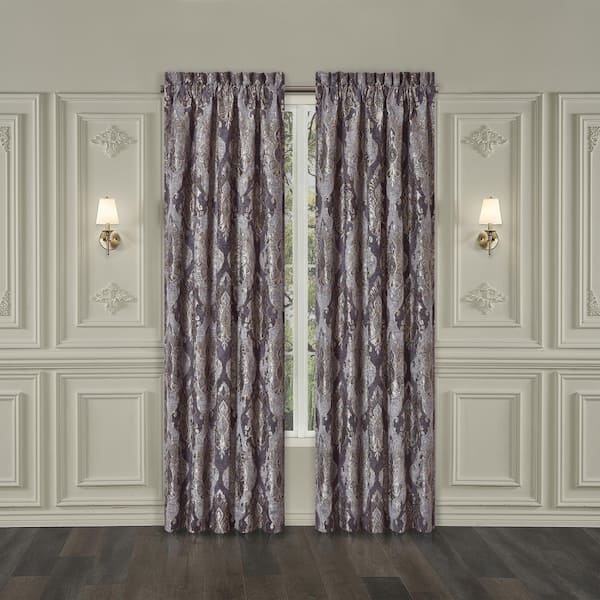 Dominique Lavender Polyester 95" Window Panel Pair