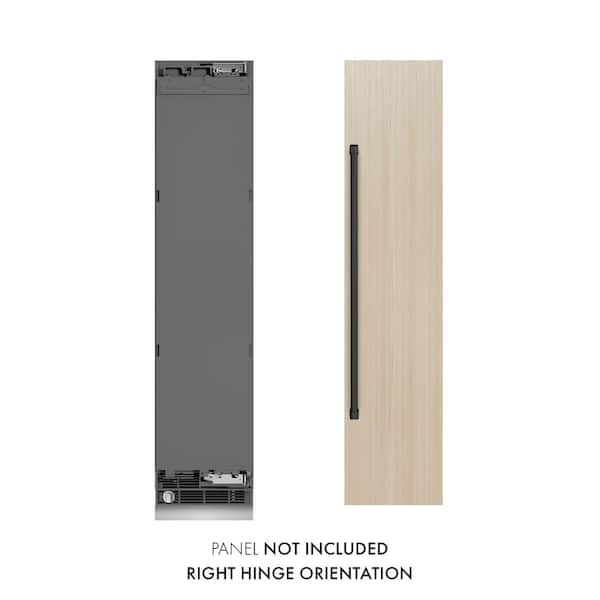 18 in. 8.6 cu. ft. Right Hinge Upright Column Freezer with Panel Ready Door, Graphite Gray Interior, and Black Accents