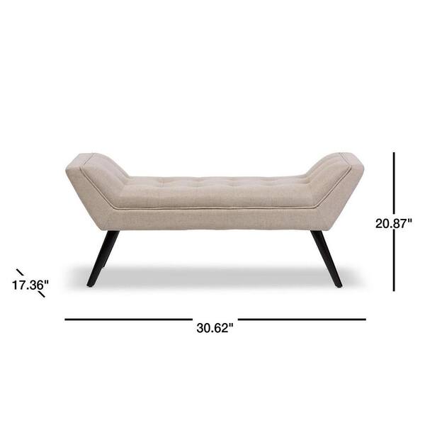 baxton studio tamblin upholstered bench