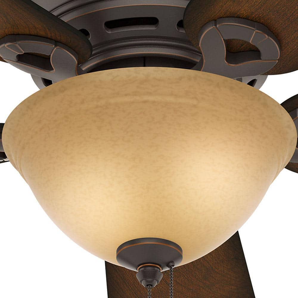 Conroy Onyx Bengal 42" Low Profile Ceiling Fan with Mahogany Blades and LED Light
