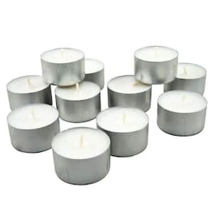 White Unscented Long Burning Tealight Candles - 8 Hours (100-Pack)