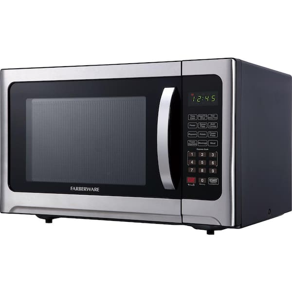 Farberware 1.6 cu. ft. 1100-Watt Countertop Microwave Oven in Stainless  Steel FMG16SS - The Home Depot