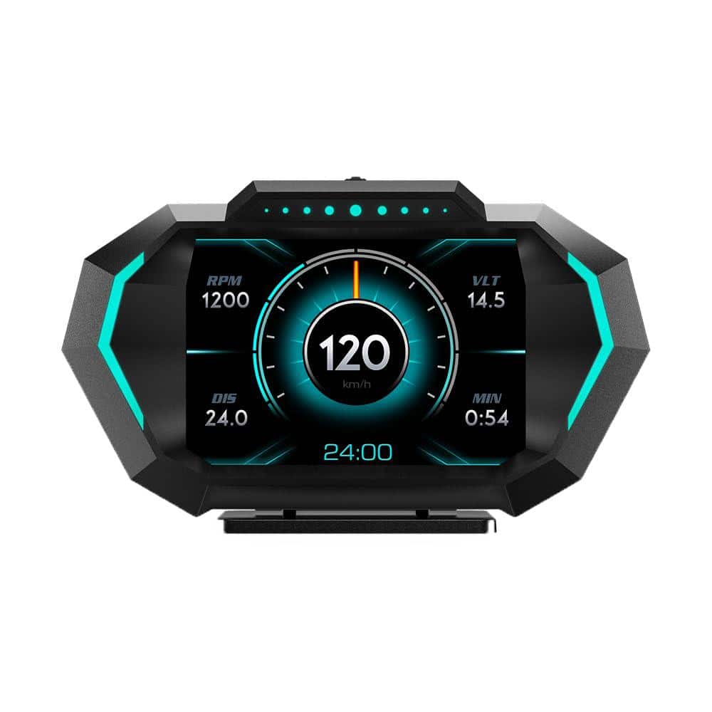 Multi-function Gauge Car HUD with Car Speed, Driving, Direction, Slope Mete