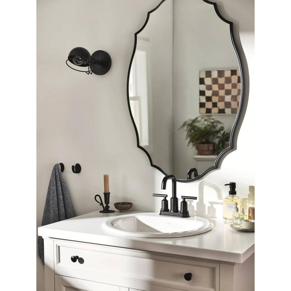 White Ceramic Round Drop-In Bathroom Sink with Gloss Finish