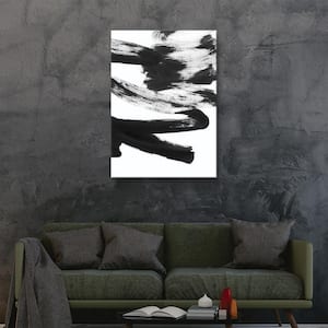 'Black & white strokes 5' by Iris Lehnhardt Canvas Wall Art