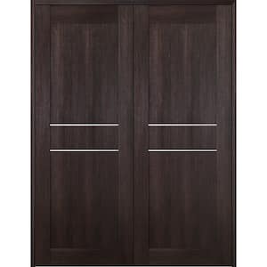 Vona 07 2HN 60 in. x 80 in. Both Active Veralinga Oak Wood Composite Double Prehung Interior Door