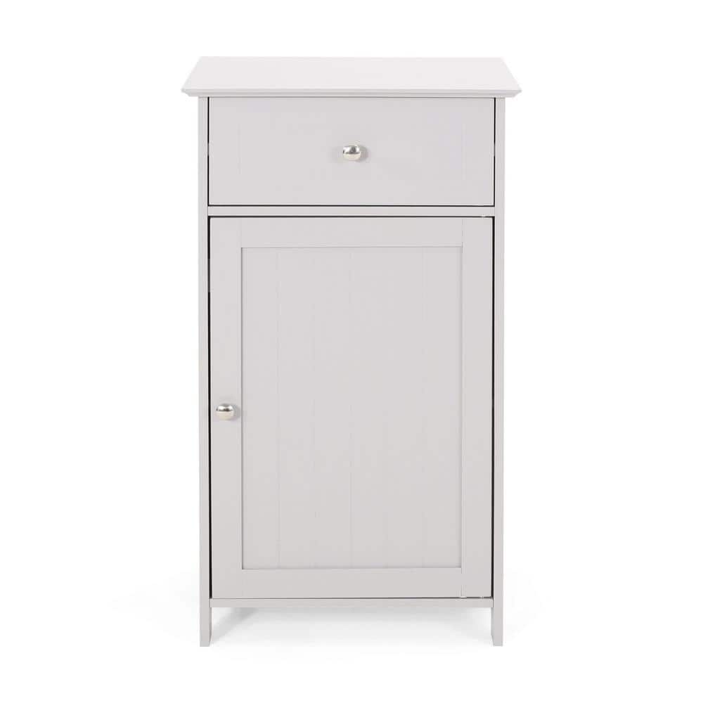 17 in. W x 13.5 in. D x 30.25 in. H Gray Short MDF Freestanding Linen Cabin