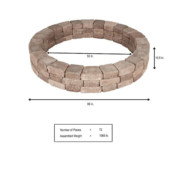 Pavestone RumbleStone 66 in. x 10.5 in. Tree Ring Kit in Cafe Pavestone RumbleStone 66 in. x 10.5 in. Tree Ring Kit in Cafe