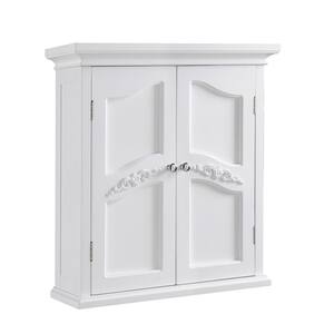 Venice 22 in. W x 24 in. H x 8 in. D Bathroom Storage Wall Cabinet in White