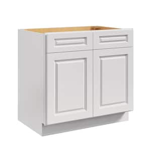 36 in. W. x 24 in. D x 34.5 in. H in Traditional Dove Plywood Ready to Assemble Sink Base Cabinets with Shelf