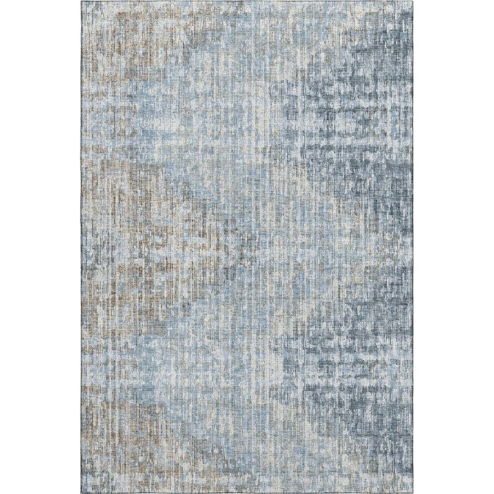 Mayfield Premium Machine Washable Abstract AMF1996 Denim 8 ft. x 10 ft. Area Rug price history on PriceWatchPro