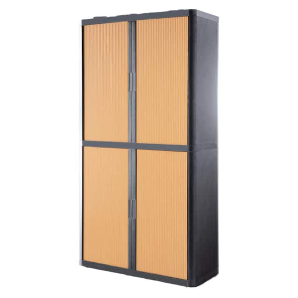 4 Shelves Storage Cabinet, Wood Storage Cabinets With Doors And Shelves Home Depot