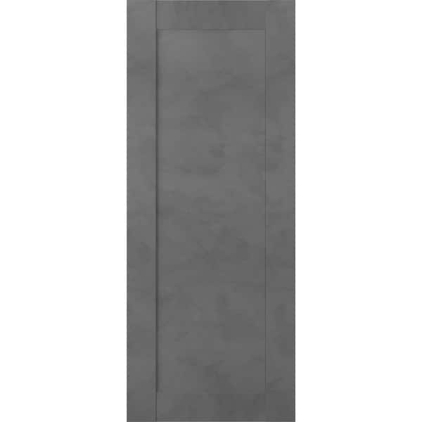 Belldinni Vona 07 18 in. W x 80 in. H x 1-3/4 in. D 1-Panel Solid Core Dark Urban Wood Interior Door Slab