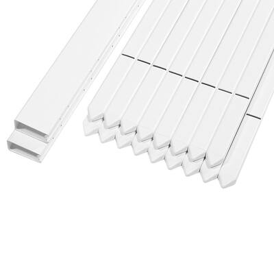 Chelsea 3 ft. H x 8 ft. W White Vinyl Spaced Picket Fence Panel