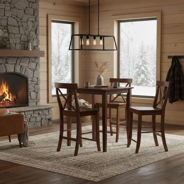 International Concepts Espresso 30" Square Counter-height Table