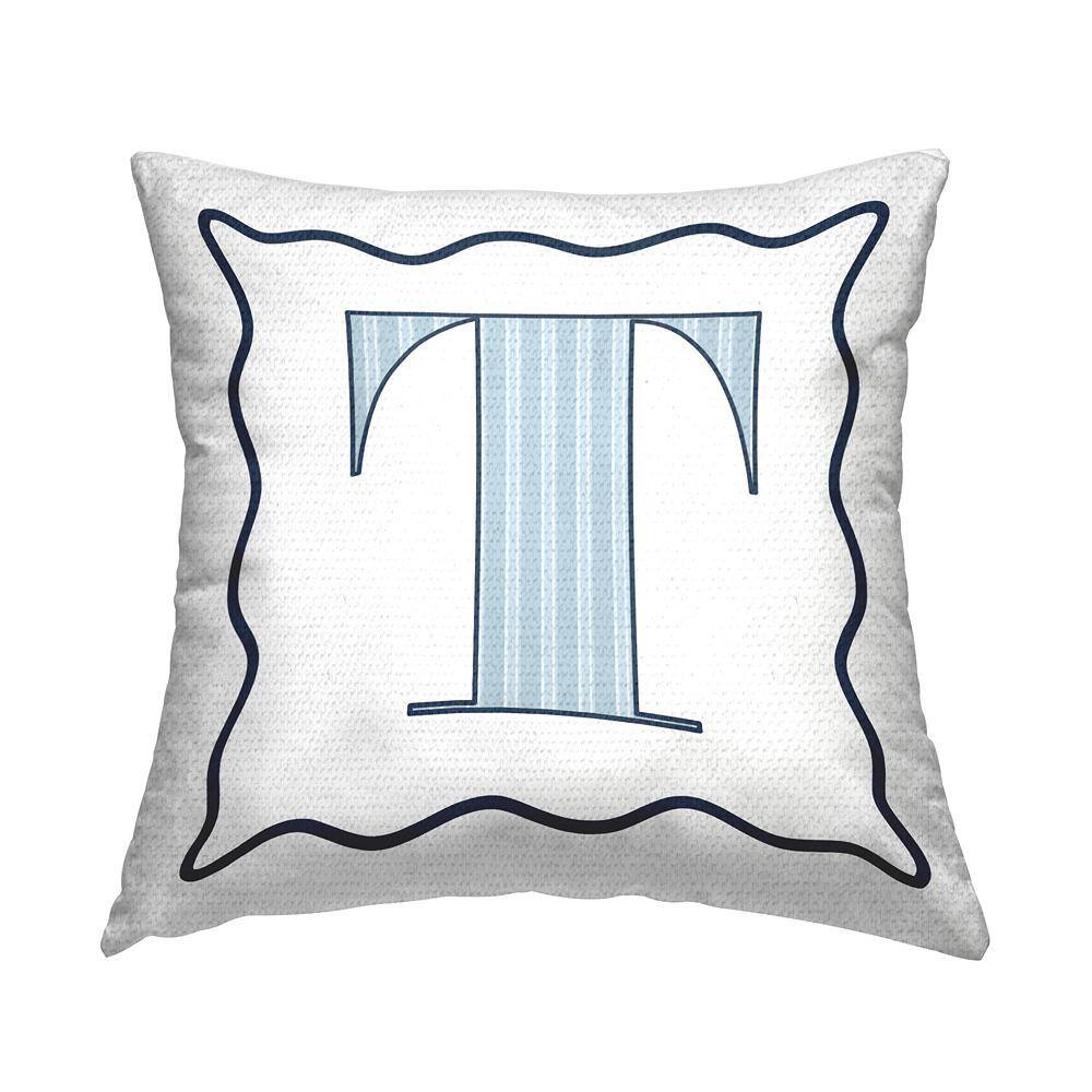 Polka Dot Blue Letter T Square Outdoor Throw Pillow price history on PriceWatchPro