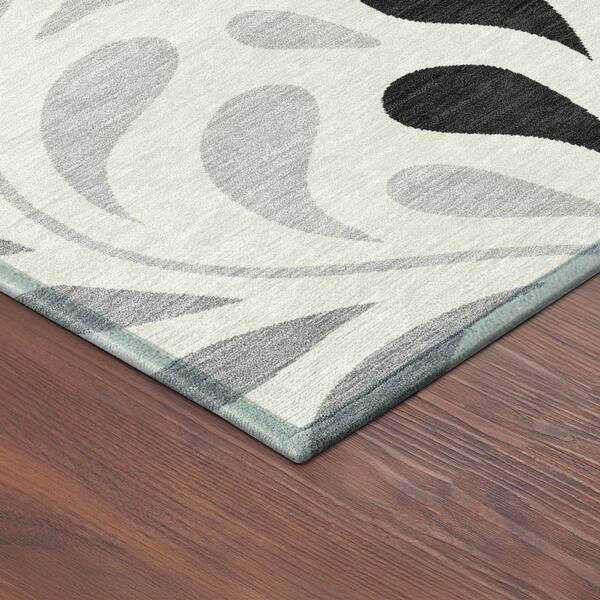 Chantille Machine Washable Indoor/Outdoor Abstract ACN2411 Ivory 9 ft. x 12 ft. Area Rug