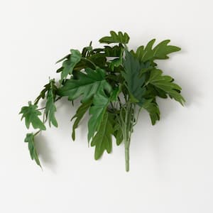 16.5" Philodendron Leaf Bush; Green