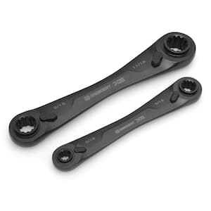 Klein Tools 3/16 in. and 1/4 in. Square x 1/2 in. and 9/16 in. Hex  Ratcheting Refrigeration Wrench 68309 - The Home Depot