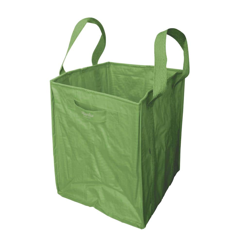 Martha Stewart MTS-MLB1 48-Gallon Multi-Purpose Re-Usable Heavy Duty Garden Leaf and Debris Bag with Reinforced Shoulder Straps and Side Handles (Bay Leaf Green)
