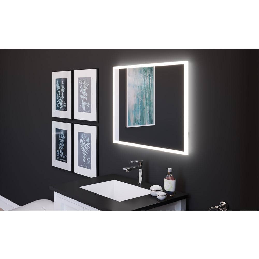 24" x 30" Frameless LED Vanity Mirror with Voice Control