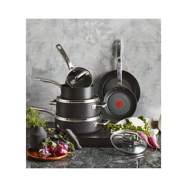 T-fal Prograde 10-Piece Titanium Nonstick Cookware Set in Black C517SA75 -  The Home Depot