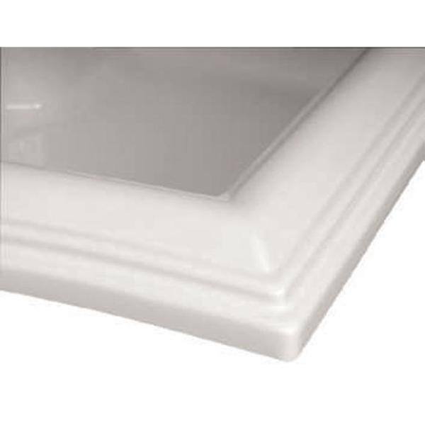 Modern White Acrylic Drop-in Bathtub with Jets
