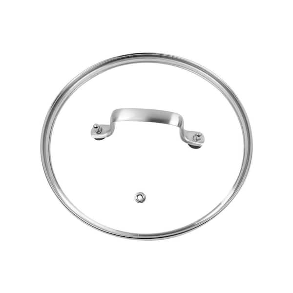 Tempered Glass Pan Lid 1 Piece Stainless Steel Frame Steam Vent Dishwasher Safe Oven Safe Universal Cooking Cover