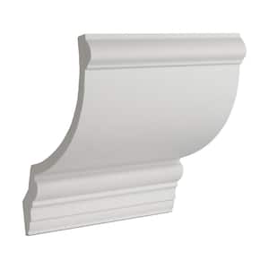5-3/4 in. x 6-1/2 in. x 6 in. Long Plain Polyurethane Crown Moulding Sample