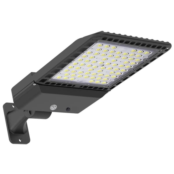 39000 Lumen Dusk to Dawn Bronze LED Parking Lot Lights,1500-Watt Equivalent Arm Mount Commercial Aera Street Floodlight
