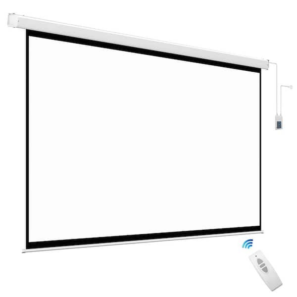 ProHT 100 in. Electric Projection Screen with White Frame 05355 22 - The  Home Depot