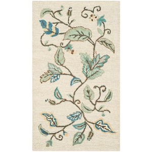 Martha Stewart Colonial Blue 10 ft. x 14 ft. Floral Area Rug