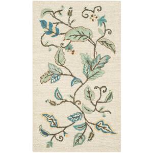 Martha Stewart Colonial Blue 3 ft. x 4 ft. Floral Area Rug