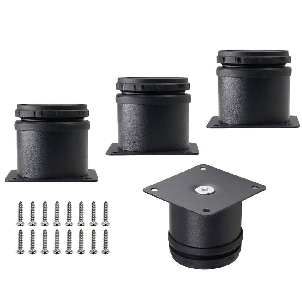 2 in. Stainless Steel Adjustable Round Furniture Replacement Legs for Cabin