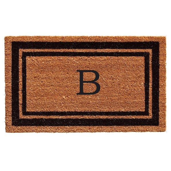 Calloway Mills Black Border Door Mat 24 in. x 36 in. Monogram B Door Mat