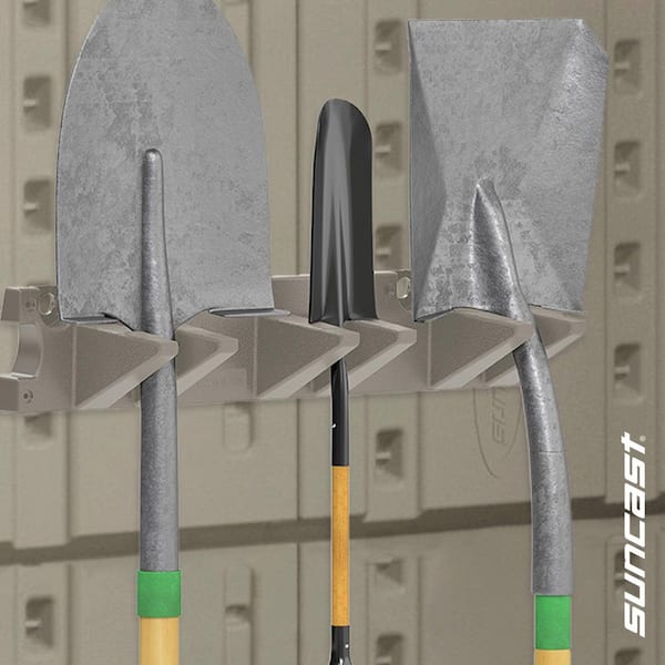 2 ft. Wall Mount Garden Long Handled Tool Hanger Organizer Platinum (6-Pack)