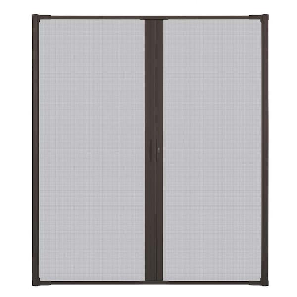 Andersen 72 in. x 84 in. LuminAire Bronze for Double Entry Door 68 in.-72 in. Universal Handed Aluminum Retractable Screen Door