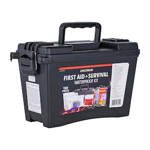 150-Pieces First Aid + Survival Waterproof Kit