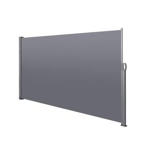 Otryad 138 in. x 71 in. Retractable Side Awning, Waterproof and UV-Resistant, Privacy Screen Divider Roll Up Balcony