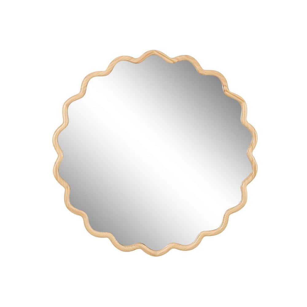 36 in. W x 36 in. H Round Wood Frame Wall Decor Mirror, Decor Flair Mirror,