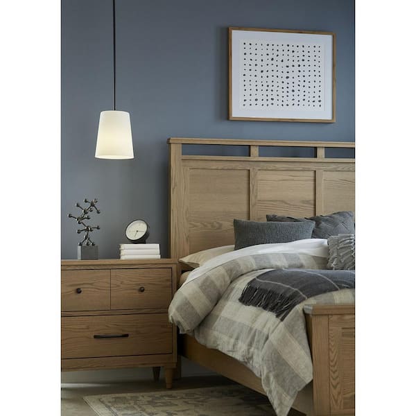 Progress Lighting Clarion Collection 1-Light Matte Black Etched White Transitional Pendant