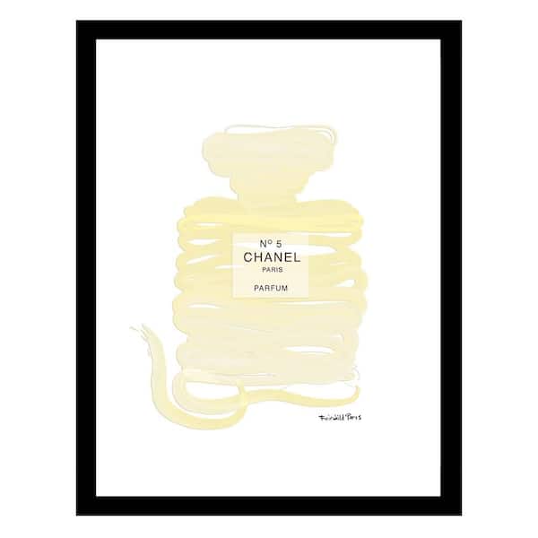 VENICE BEACH Collections Fashion Glam Perfume Bottle Ribbon Drawing by Fairchild Paris 1 Piece Framed Graphic Print 18 in. x 14 in.