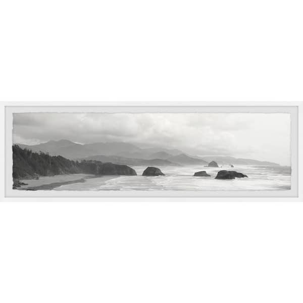 Unbranded "Cloudy Beach" by Marmont Hill Framed Nature Art Print 15 in. x 45 in.