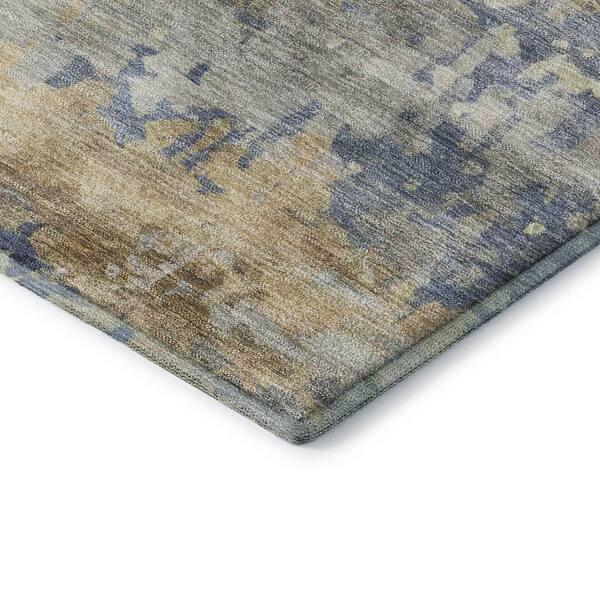 Mayfield Premium Machine Washable Abstract AMF2142 Blue 10 ft. x 14 ft. Area Rug