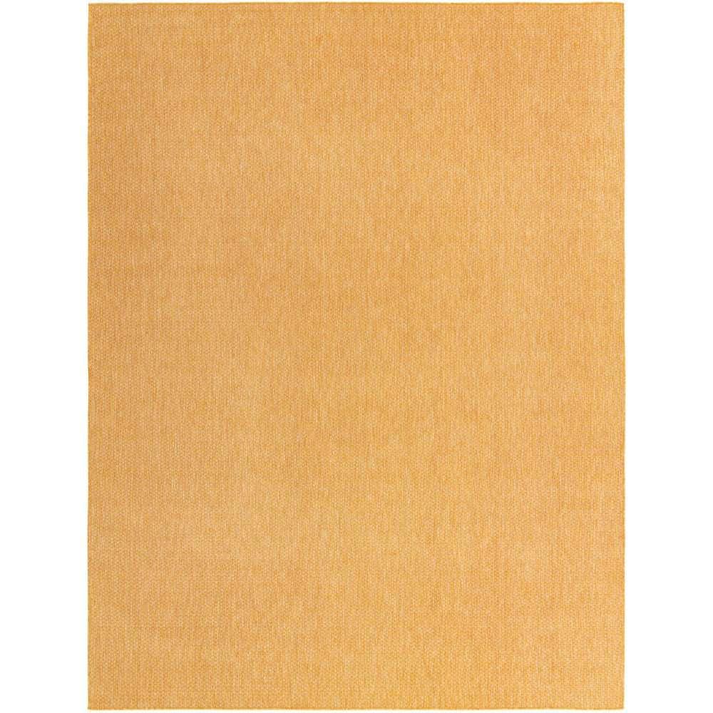 Unique Loom Outdoor Solid Corn Harvest Yellow 10 ft. x 13 ft. 1 in ...