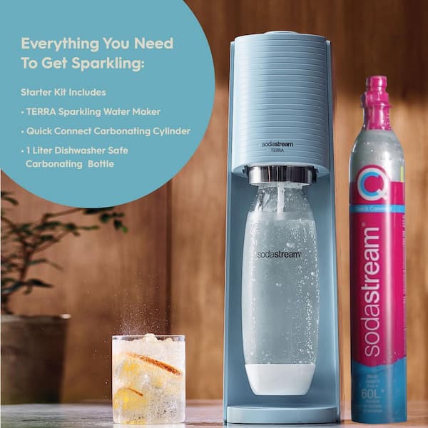 Drinkmate 60L CO2 Cylinder, Compatible w/SodaStream Blue Screw In  Canisters, 14.5 Oz, Gas Cartridge Refill Set of 2 
