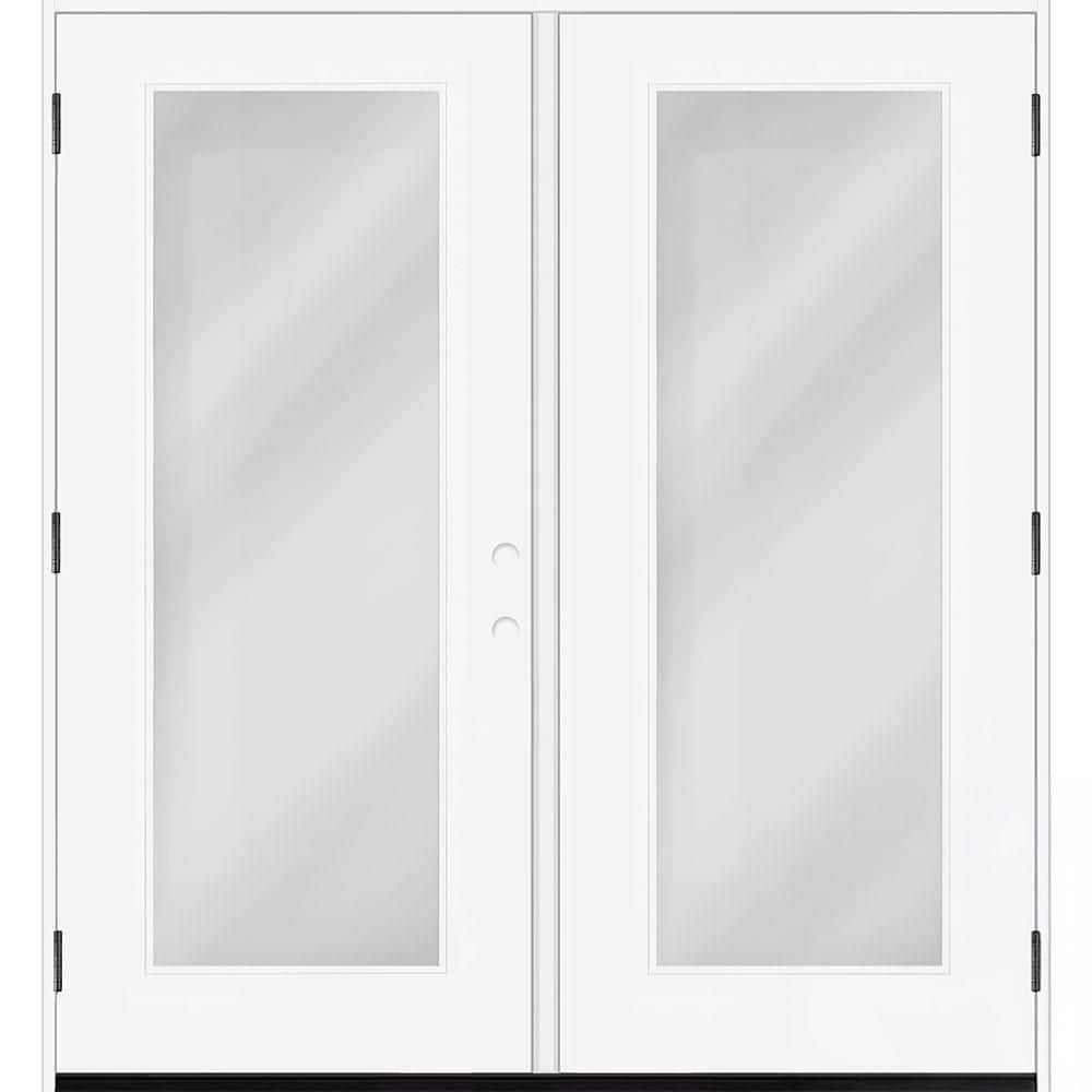 "Palisade 60 in. x 80 in. FullLite Clear Impact Glass RHOS Unfinished Fiberglass Retro Prehung Double Patio Door w/6""Jamb" price history on PriceWatchPro